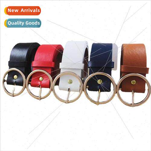 Network Round Buckle Belt Korea mple Versatile Jeans Belt Wo