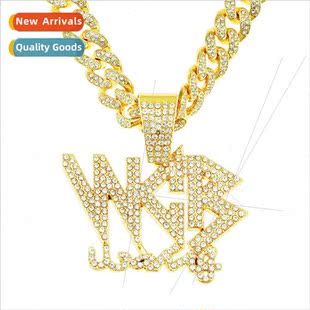 diamond full letter pendant chai Personalized Cuban creative