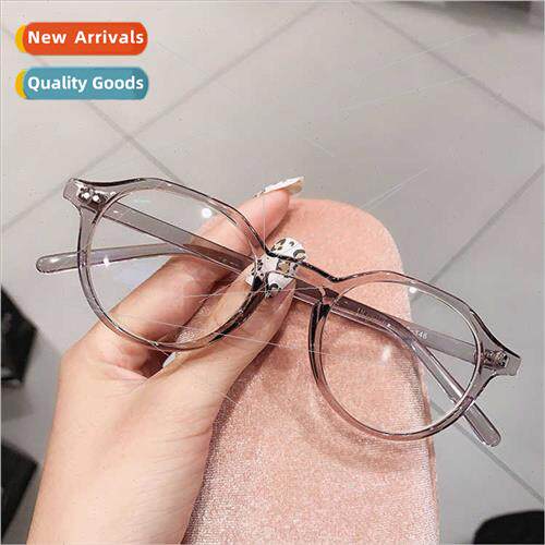 chunky frame small round frame set look plain plain glasses