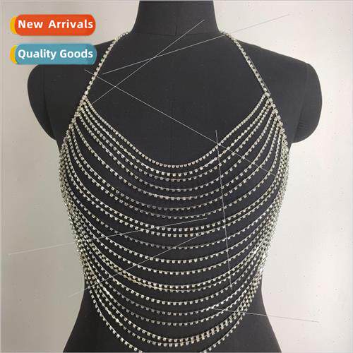 fb1670 Europe Body chain rhinestone bright diamond flash dia