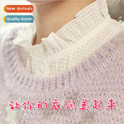 Autumn new gentle lady ruffled collar vest-false collar