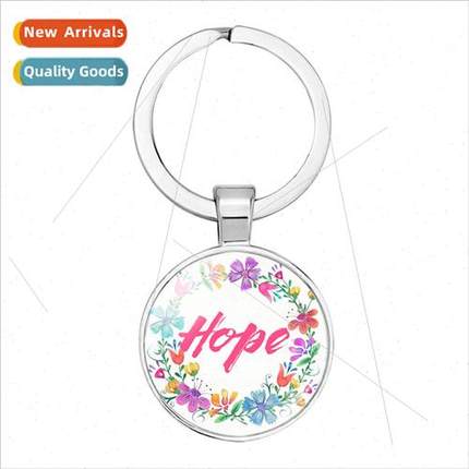 New Accessories Hope Faith Dream Theme Heart Pendant Rosette