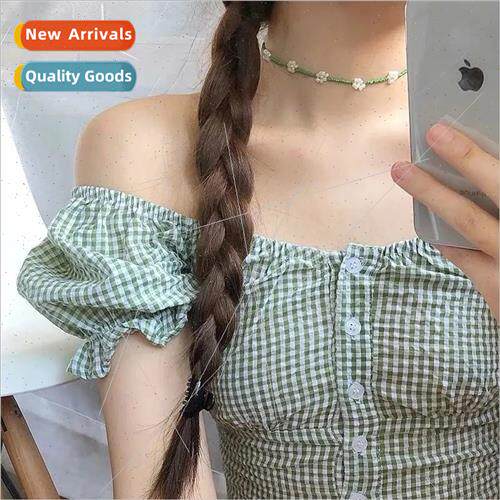 Europe colorful daisy flower rice bead necklace women hundre