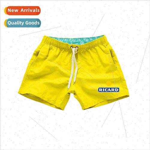 Beach pants mens printed loose three-quarter casual shorts e