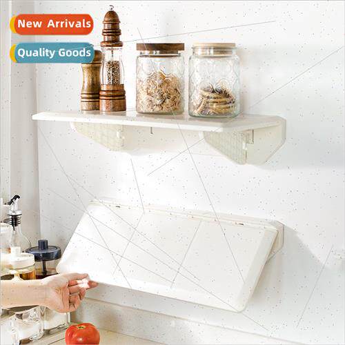 New folding kchen shelves wall mounted storage rack vegetabl