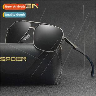 Sunglasses Men Driving Fishing Glasses Metal Frame Polarized