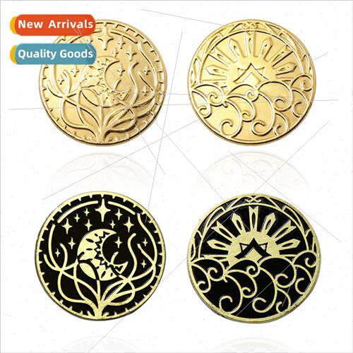 Game film and   dungeons and dragons coins sun moon pattern