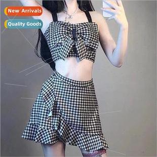 bikini swi swimsu plaid piece two skinny spl womens sexy New