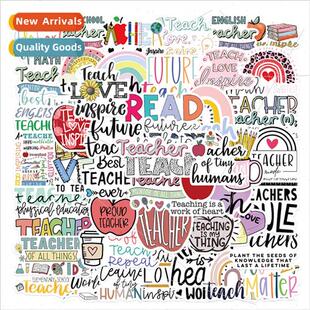 50 Teachers Day Doodle Stickers Decorable ggage Notebook Wat