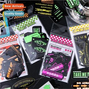 sticker pack creative Neon material stickers handbook set
