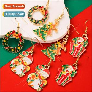 alloy oil drop Christmas fashion earrings new