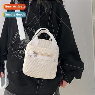 velvet cute simple Korean bag striped fresh ltle mini new