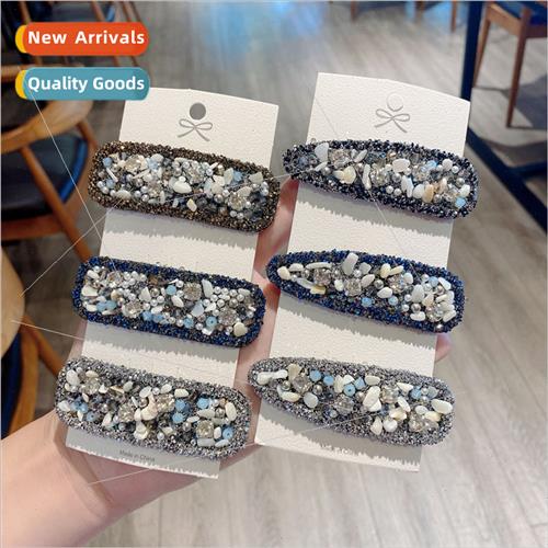 Korea wind hair clip broken diamond bb clip personalized top