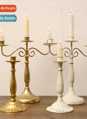 Scandinavian iron candlestick three head five head candlesti