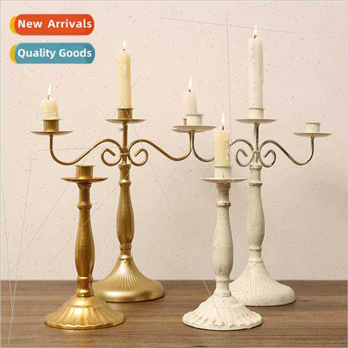 Scandinavian iron candlestick three head five head candlesti