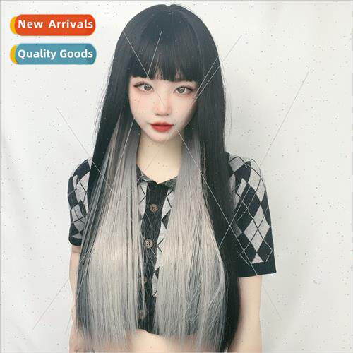 Europe wig female pick dye long high temperature silk full h