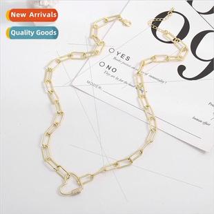 neck necklace love heart simple lock chain Ins collarbone