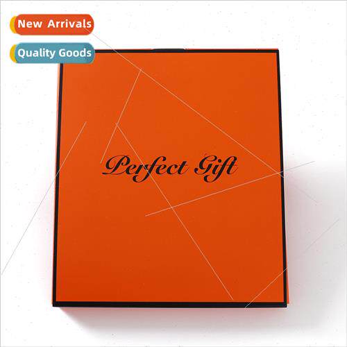 New orange high-grade scarf silk scarf gift box Plastic flap