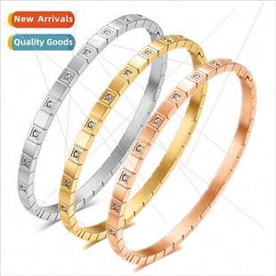 symmetrical square steel ins bra tanium 6MM 304 New diamonds