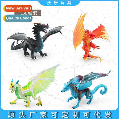 beast flying dragon model ornament ice dragon steel dragon f