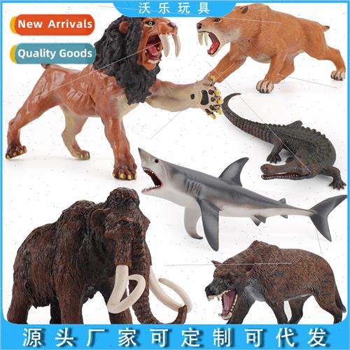 Ancient times animal model mammoth saber-toothed tiger megal