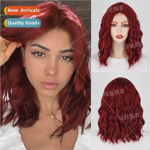 Europe lace wig women center parting whout bangs shoulder le