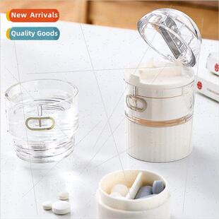 Portable pill box cutter grinder organizer 3-in-1 multifunct