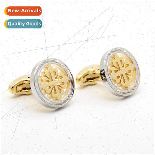 New gold round high-grade French shirt business casual vinta