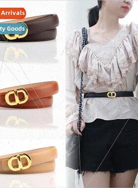 Women new belt senior gold double D tide fashion clothing be