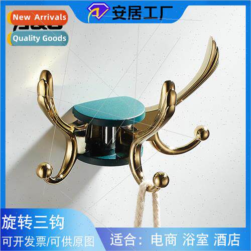 Green gold zinc alloy coat hooks wall hanging entryway coat
