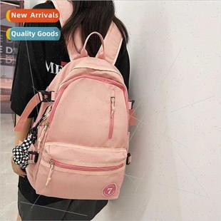 simple backpack middle school schoolbag Solid students color