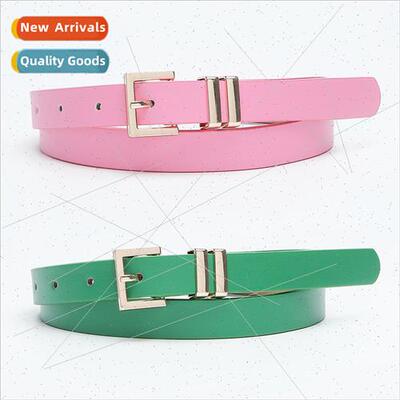 Alloy Buckle Ladies mple Peplum Dress Spaghetti Belt Premium