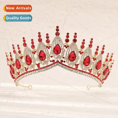 Europe bridal crown luxury wedding accessories alloy diamond