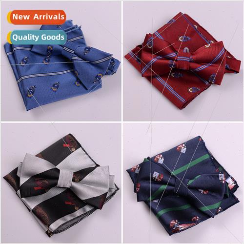 Dress Su Bow Tie Square Scarf Combo Set Groom Wedding Formal