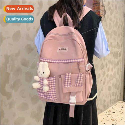 New shoulder bag color collision ins girls backpack fresh ju