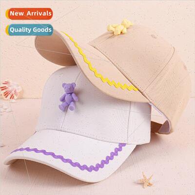 new Korean sun-shading cartoon doll bear baseball cap outdoo