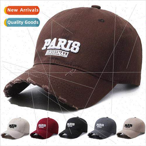 Europe Uned States retro baseball cap female broken hole let
