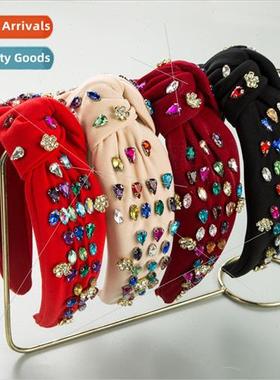 Hair bands vintage baroque encrusted colorful diamond headba