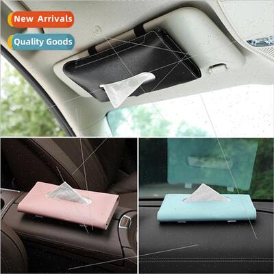 Car visor paper towel bag leather car sunshade paper drawer