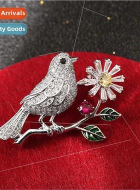 Koreancreative magpie on branch love birds female accessorie