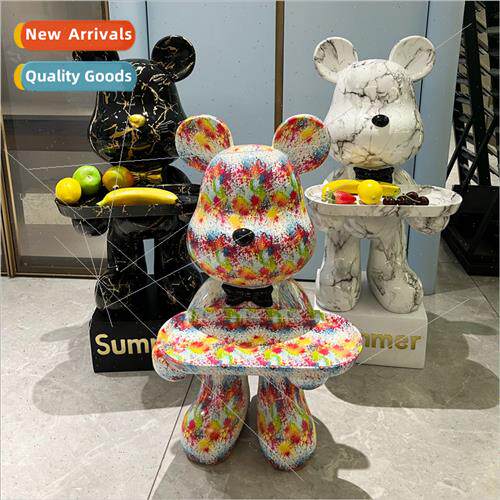 Home colorful violent bear resin crafts decorative ornaments