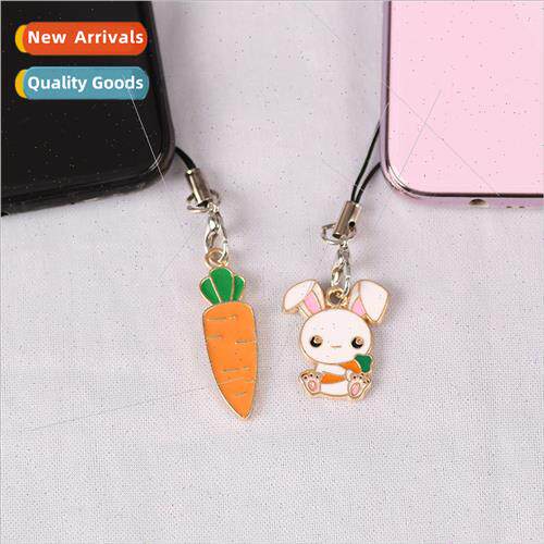 Korean fashion couple girlfriends cell phone chain rabb carr