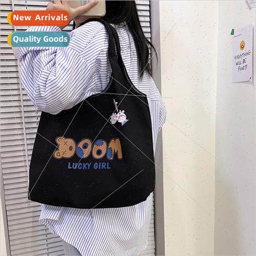 New canvas bag female single shoulder undershirt Japan cute