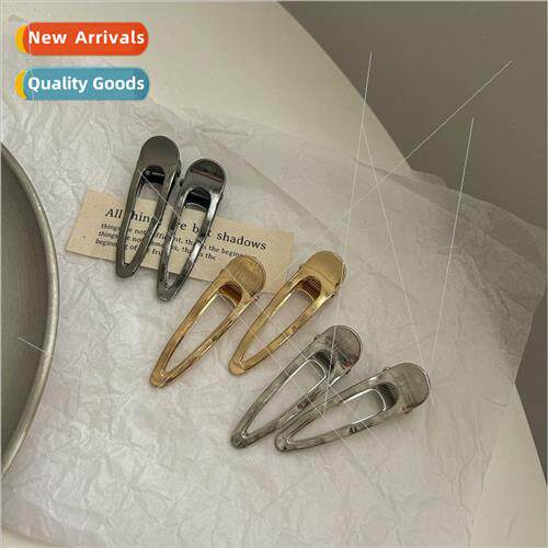 Metal wave hair clip niche cold wind ins clip bangs clip duc