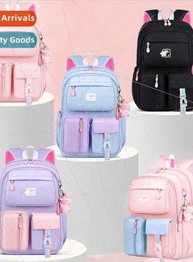 New schoolbag female lightweight load reduction spine protec