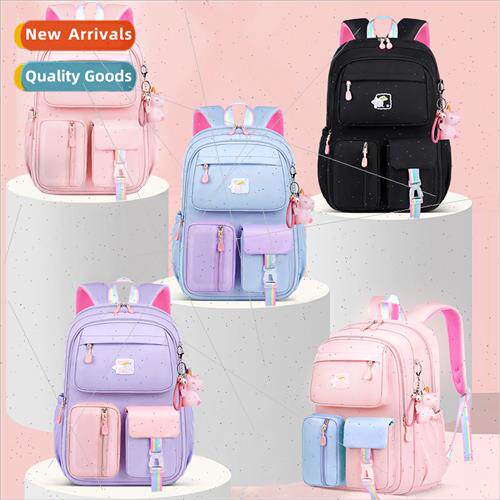 New schoolbag female lightweight load reduction spine protec