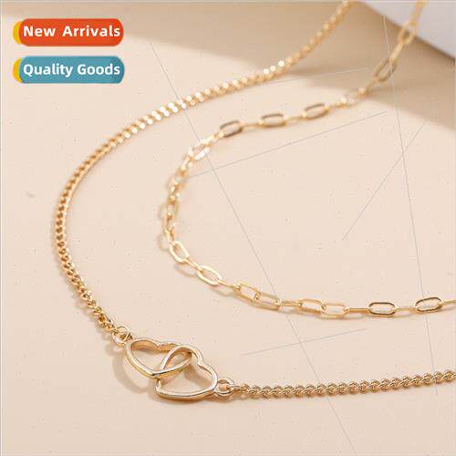 Korea ins niche sense heart-shaped fashion metal jewelry sim