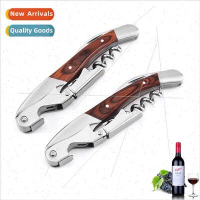 Stainless Steel Wooden Handle Bottle Opener Beer Bottle Open