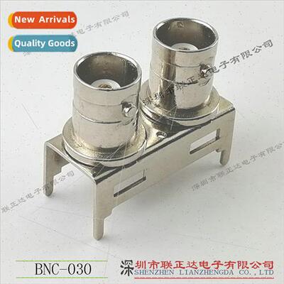 Dual BNC female chassis connector 180 degree BNC socket Vert