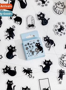 Boxed Stickers Mr. Edgar Series Cat Theme Handbook DIY Mater
